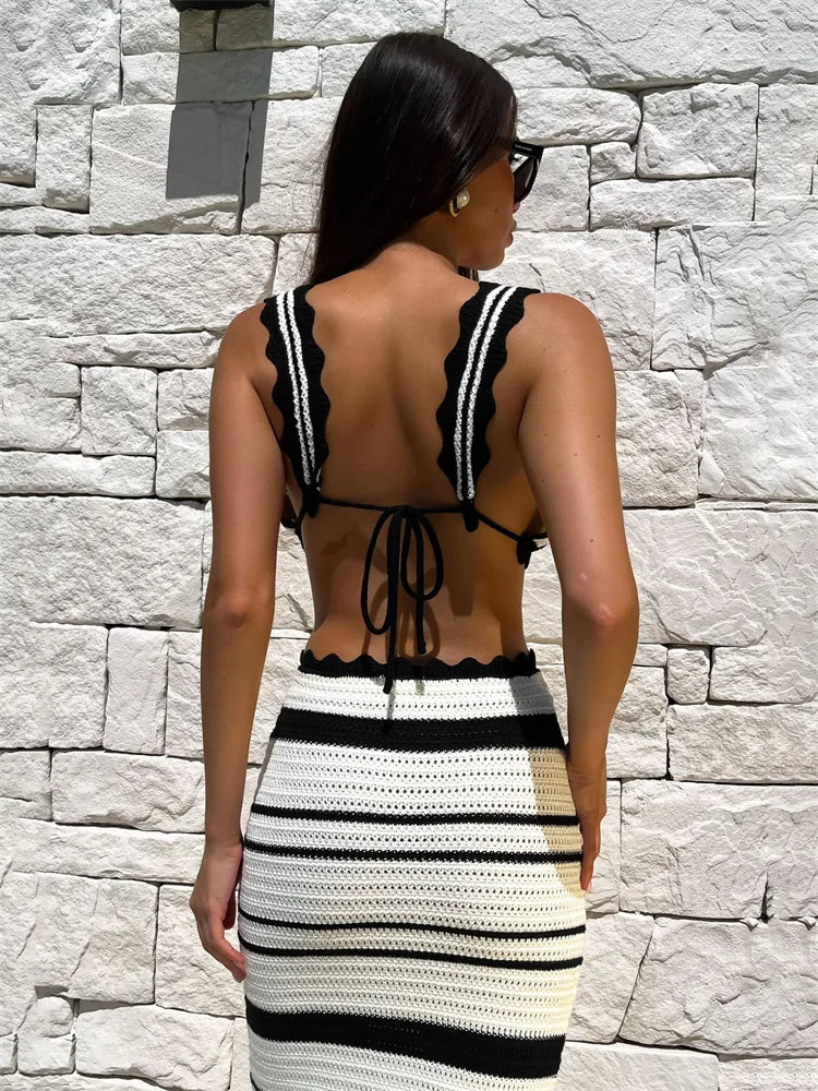 Ensemble 2 pcs rayé