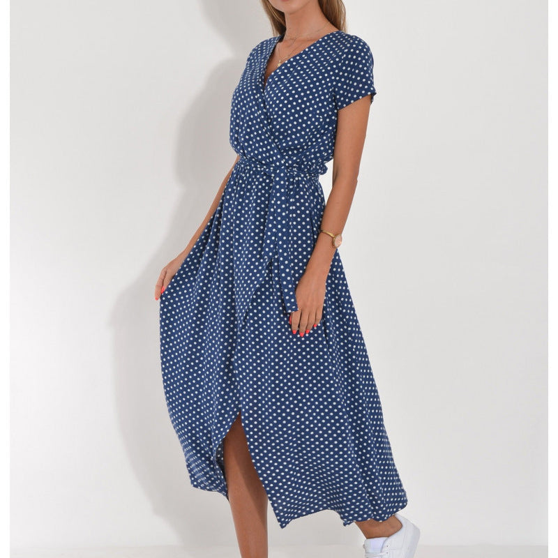 Elegant printed beach dress