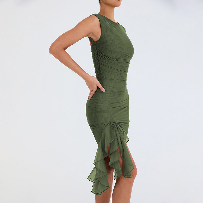 Sleeveless bodycon summer dress, perfect for evening and club