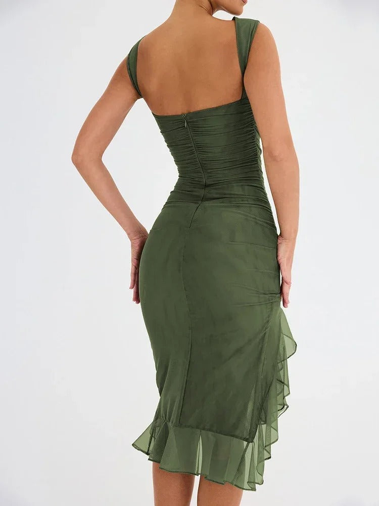 Sleeveless bodycon summer dress, perfect for evening and club