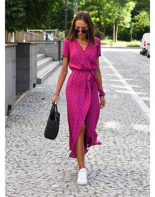 Elegant printed beach dress