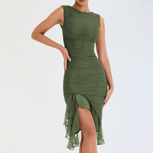 Sleeveless bodycon summer dress, perfect for evening and club