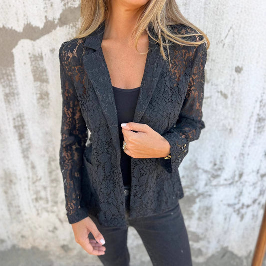 Veste dentelle florale